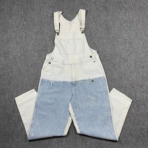 Vintage Rare Guess Georges Marciano Denim Overalls Womens Size 4 Two-toned 0865